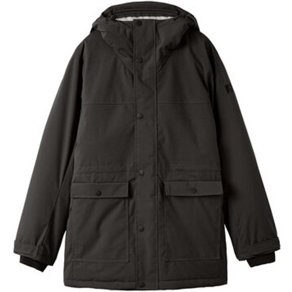 Frank and Oak Black Plateau Hooded Recycled Polyester Parka Coat Size Large NWT - Picture 2 of 8